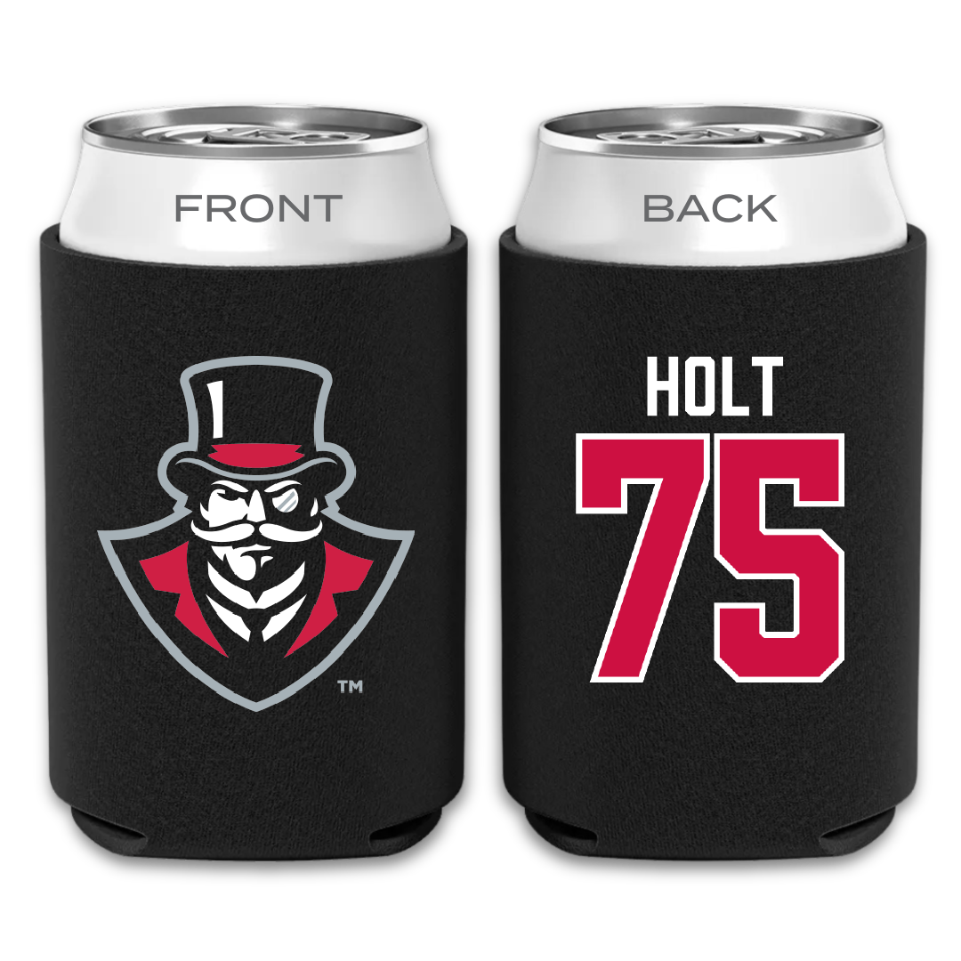 Austin Peay State University Baseball Black Can Cooler - #75 Campbell Holt