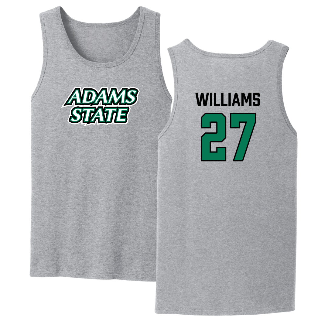 Adams State University Basketball Sport Gray Tank Top - #27 Destan Williams