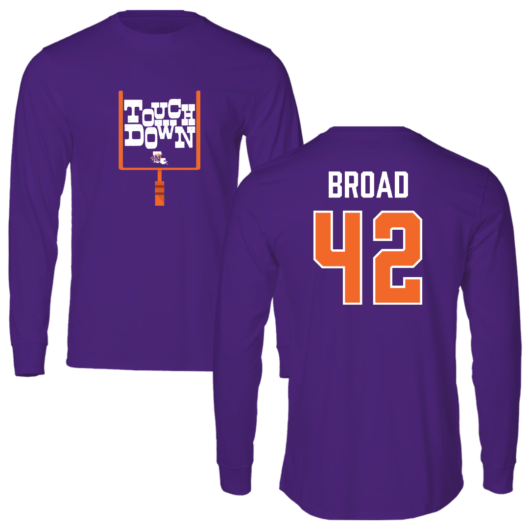 Northwestern State University Football Purple Touchdown Performance Long Sleeve - #42 Matthew Broad