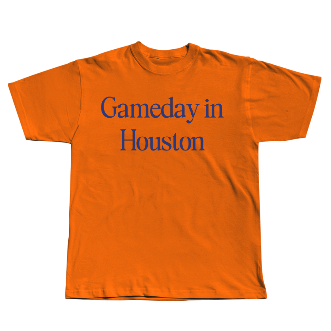 Houston Christian University Soccer (W) Orange Gameday Tee - #15 Brynn Dunbar