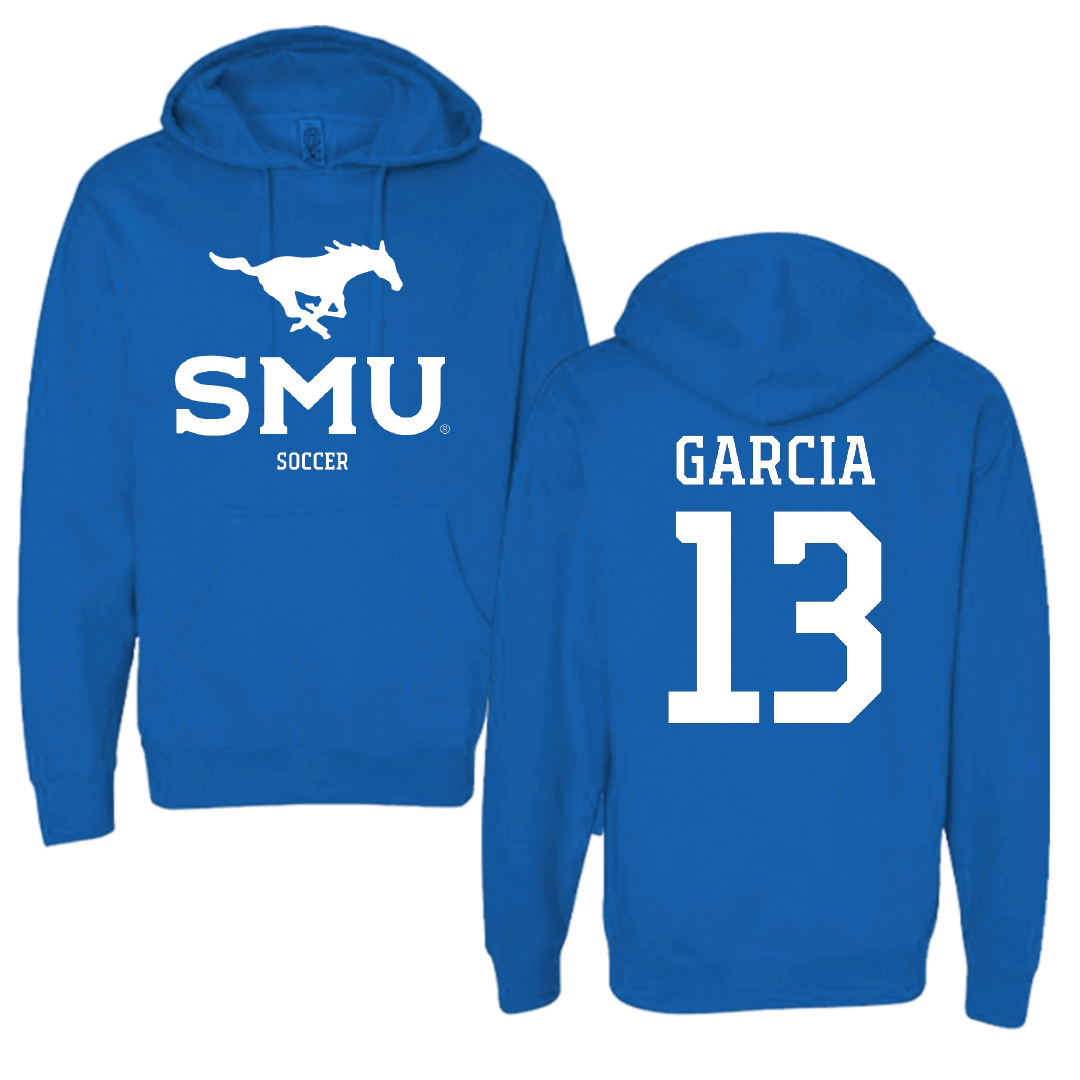 Southern Methodist University Soccer (M) Blue Hoodie - #13 Richie Garcia