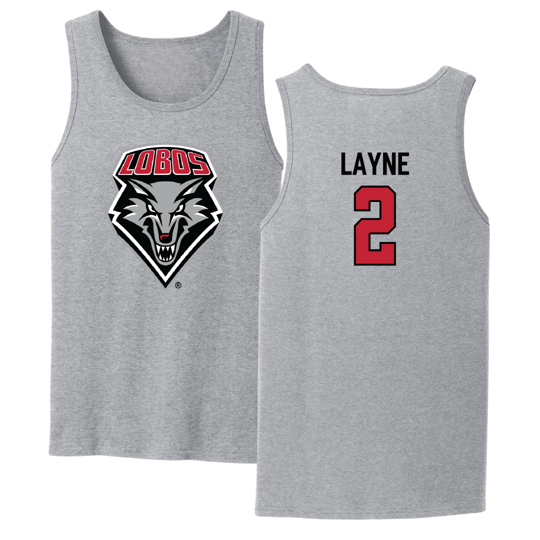 University of New Mexico Football Sport Gray Tank Top - #2 Jack Layne