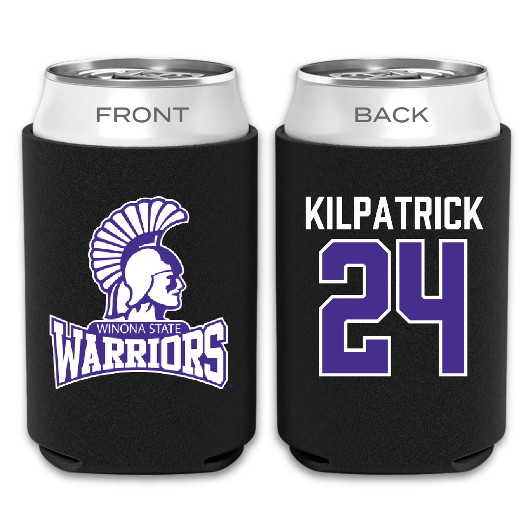Winona State University Basketball Black Can Cooler - #24 Emmaline Kilpatrick