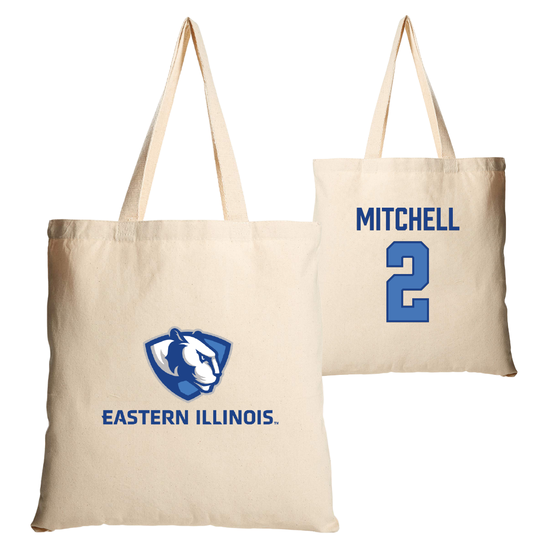 Eastern Illinois University Football Tan Canvas Tote Bag - #2 Bruce Mitchell