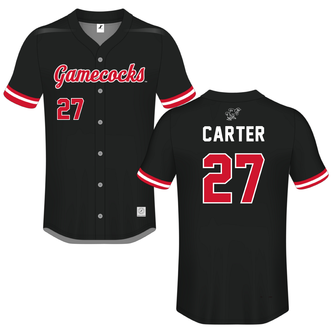 Jacksonville State University Black Button-Down Jersey - #27 Kat Carter