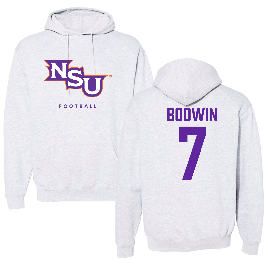 Northwestern State University Football Gray Hoodie - #7 Jeremiah Bodwin