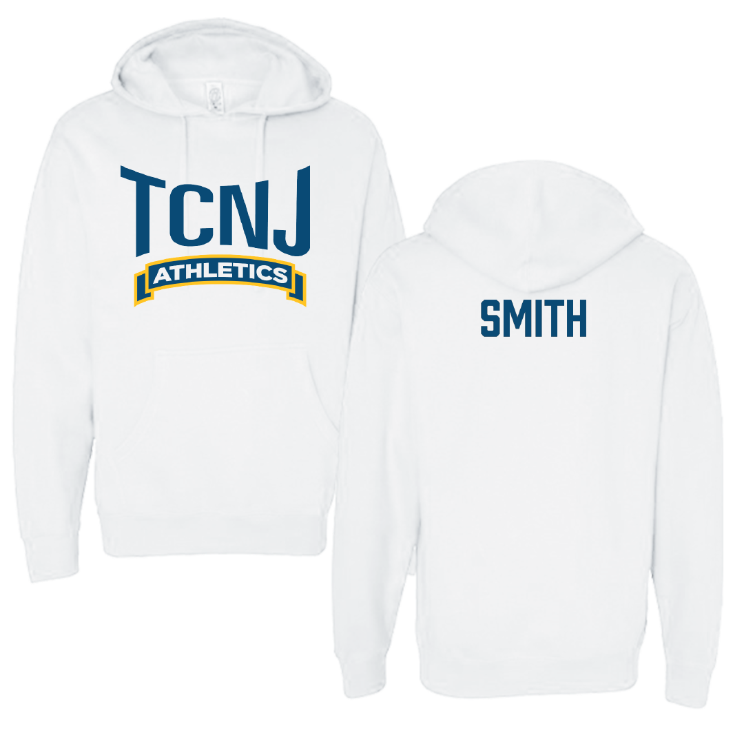 The College of New Jersey TF and XC White Hoodie - Tyler Smith