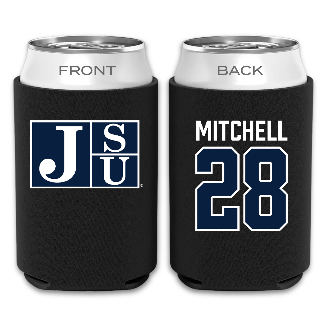 Jackson State University Football Black Can Cooler - #28 Bruce Mitchell