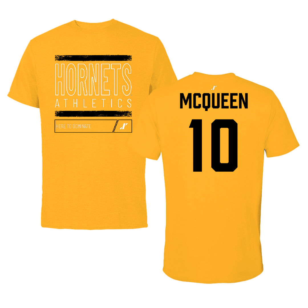 Alabama State University Volleyball (W) Gold Dominate Performance Tee - #10 Madisynne McQueen