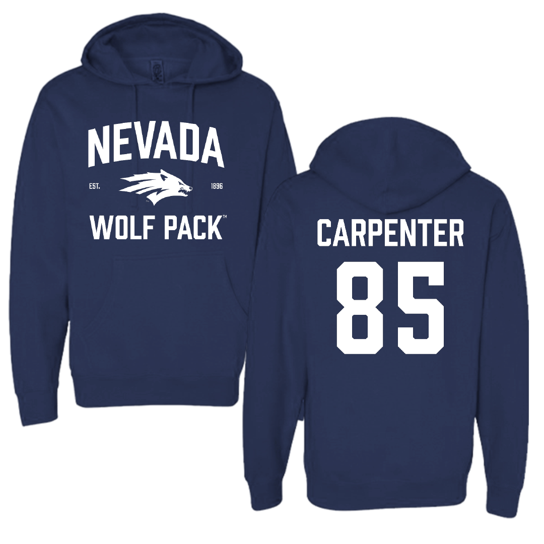 University of Nevada Football Navy General Hoodie - #85 Jett Carpenter