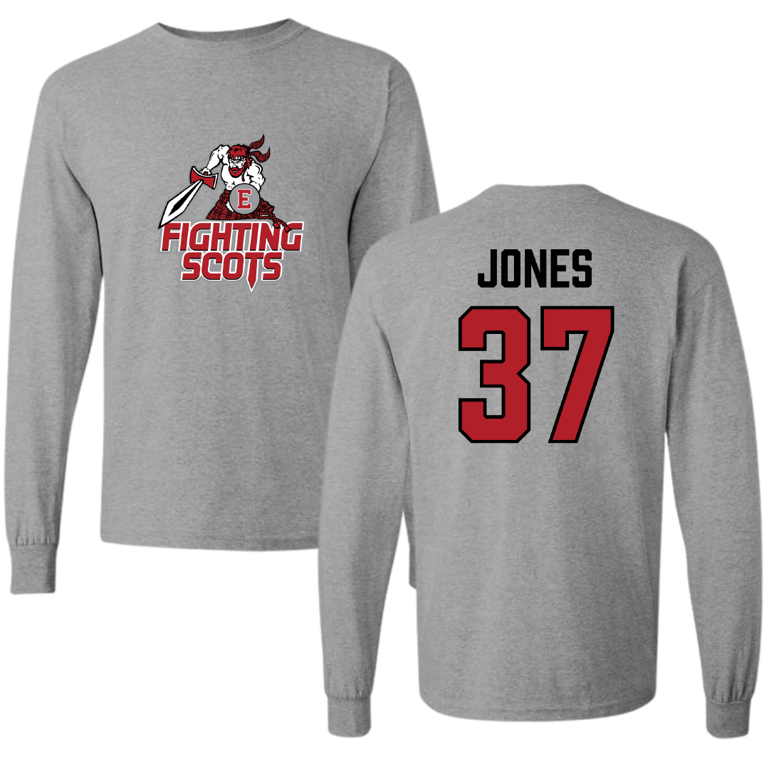 PennWest Edinboro Football Sport Gray Long Sleeve - #37 Amari Jones