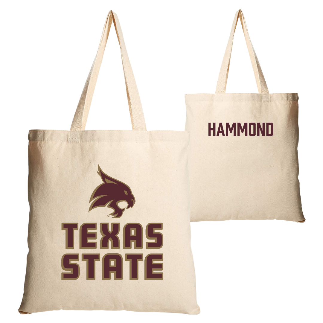 Texas State University TF and XC Tan Canvas Tote Bag - Easton Hammond