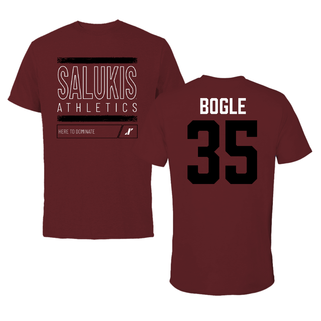 Southern Illinois University at Carbondale Football Maroon Dominate Performance Tee - #35 Ben Bogle