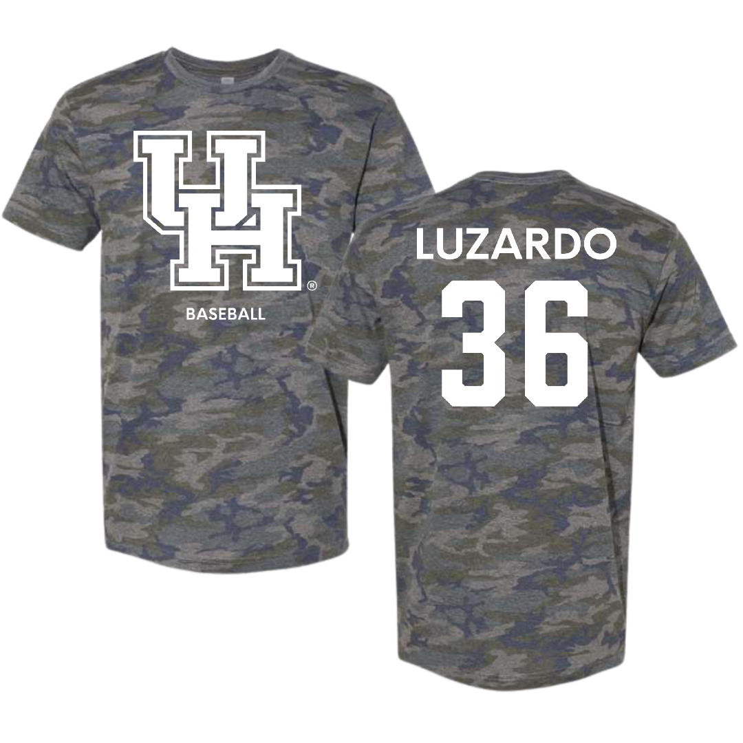 University of Houston Baseball Vintage Camo Tee - #36 Diego Luzardo