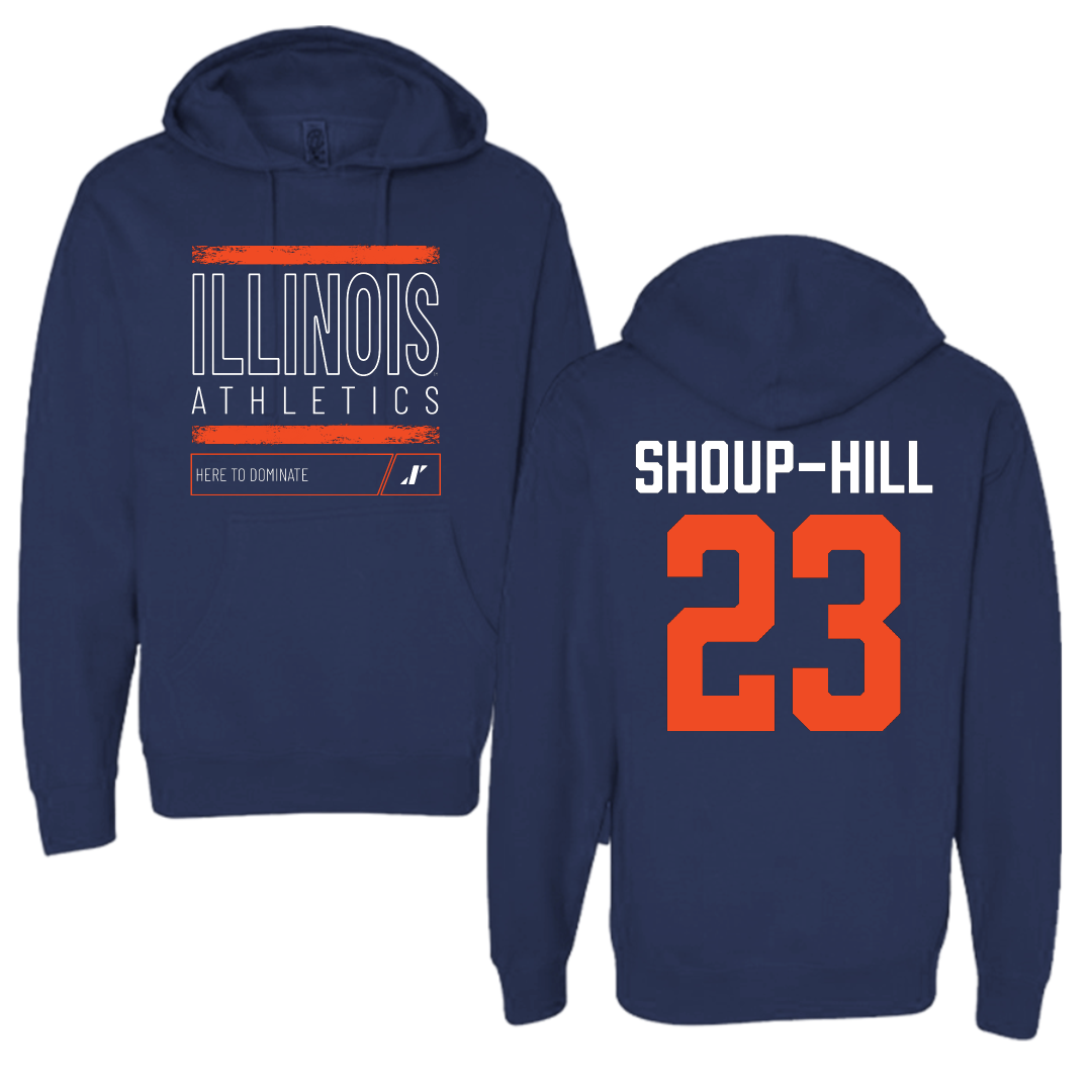 University of Illinois Basketball Navy Dominate Hoodie - #23 Brynn Shoup-Hill