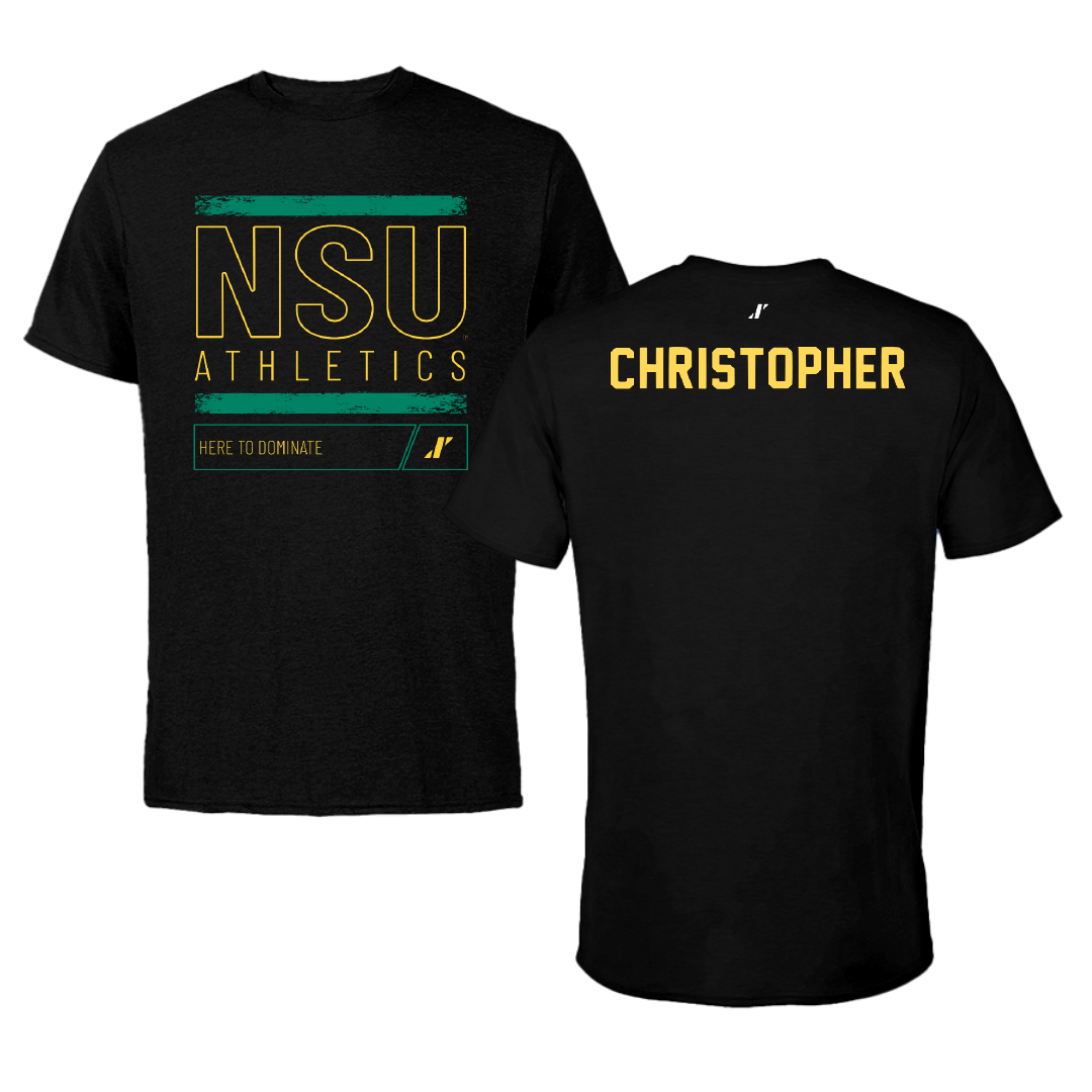 Norfolk State University TF and XC Black Dominate Performance Tee - Jahquan Christopher