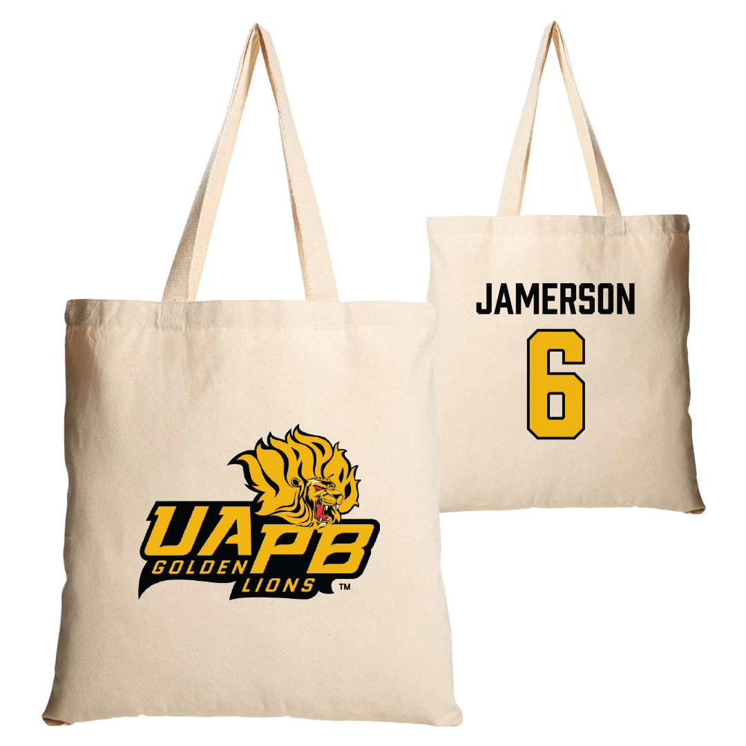 University of Arkansas-Pine Bluff Football Tan Canvas Tote Bag - #6 Michael Jamerson