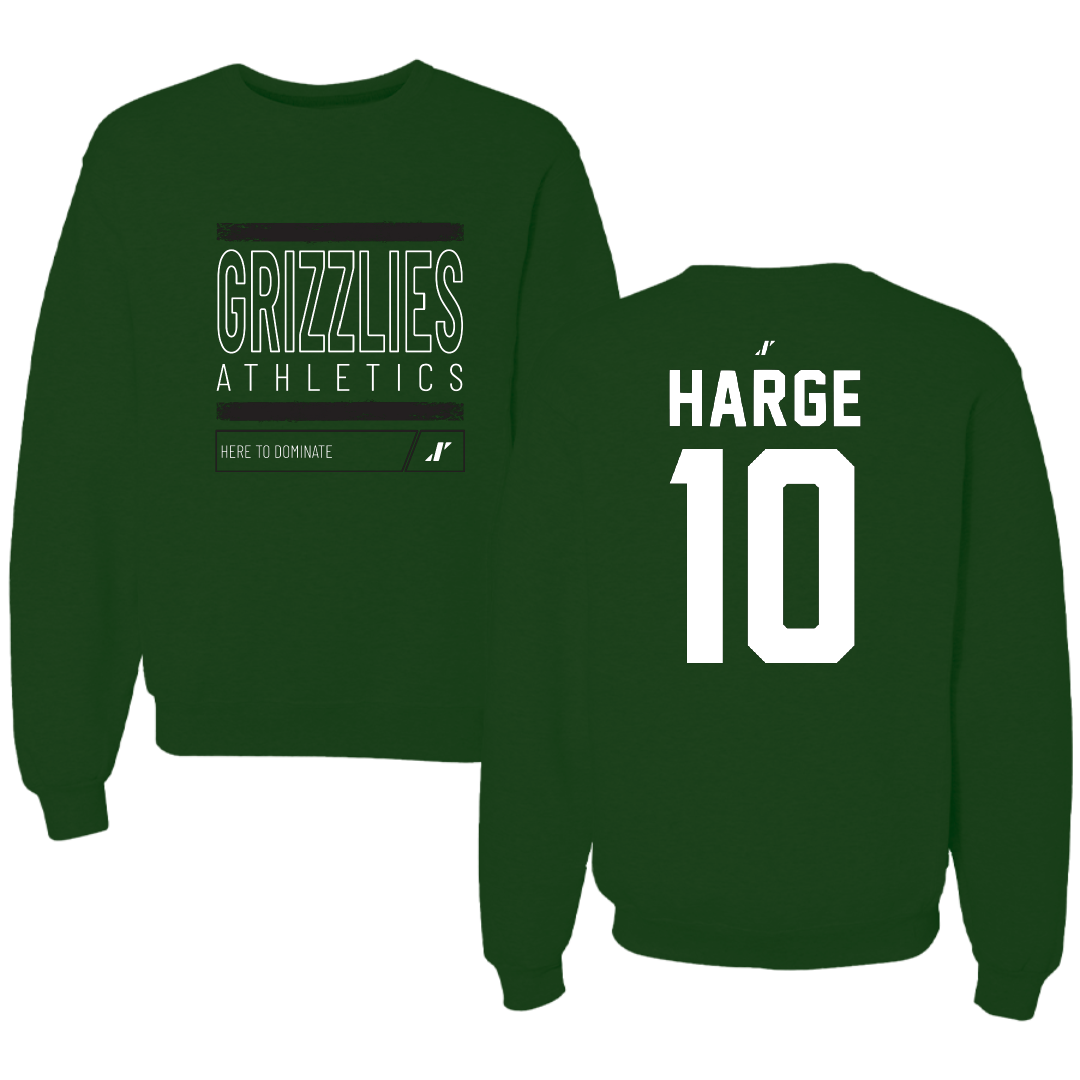 Adams State University Basketball Forest Green Dominate Crewneck - #10 John Harge