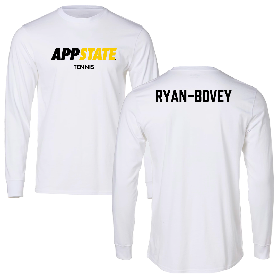 Appalachian State University Tennis (W) White Block Long Sleeve - Olwyn Ryan-Bovey