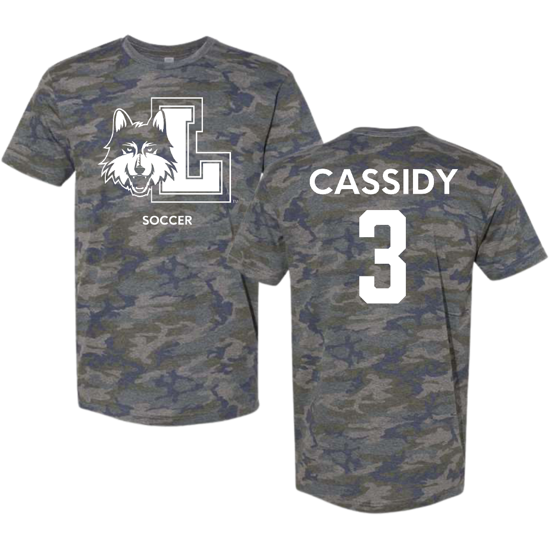 Loyola University-Chicago Soccer (W) Vintage Camo Tee - #3 Amanda Cassidy