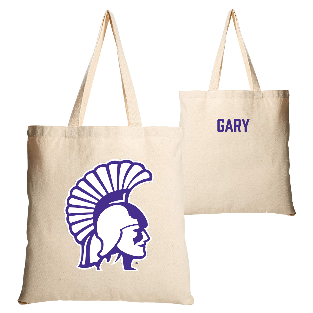 Winona State University Tennis Tan Canvas Tote Bag - Skylar Gary