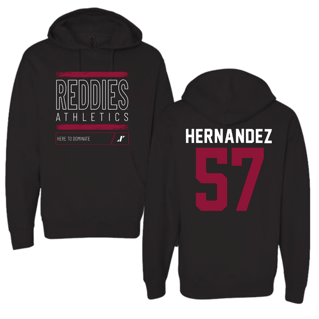 Henderson State University Football Black Dominate Hoodie - #57 Gabe Hernandez