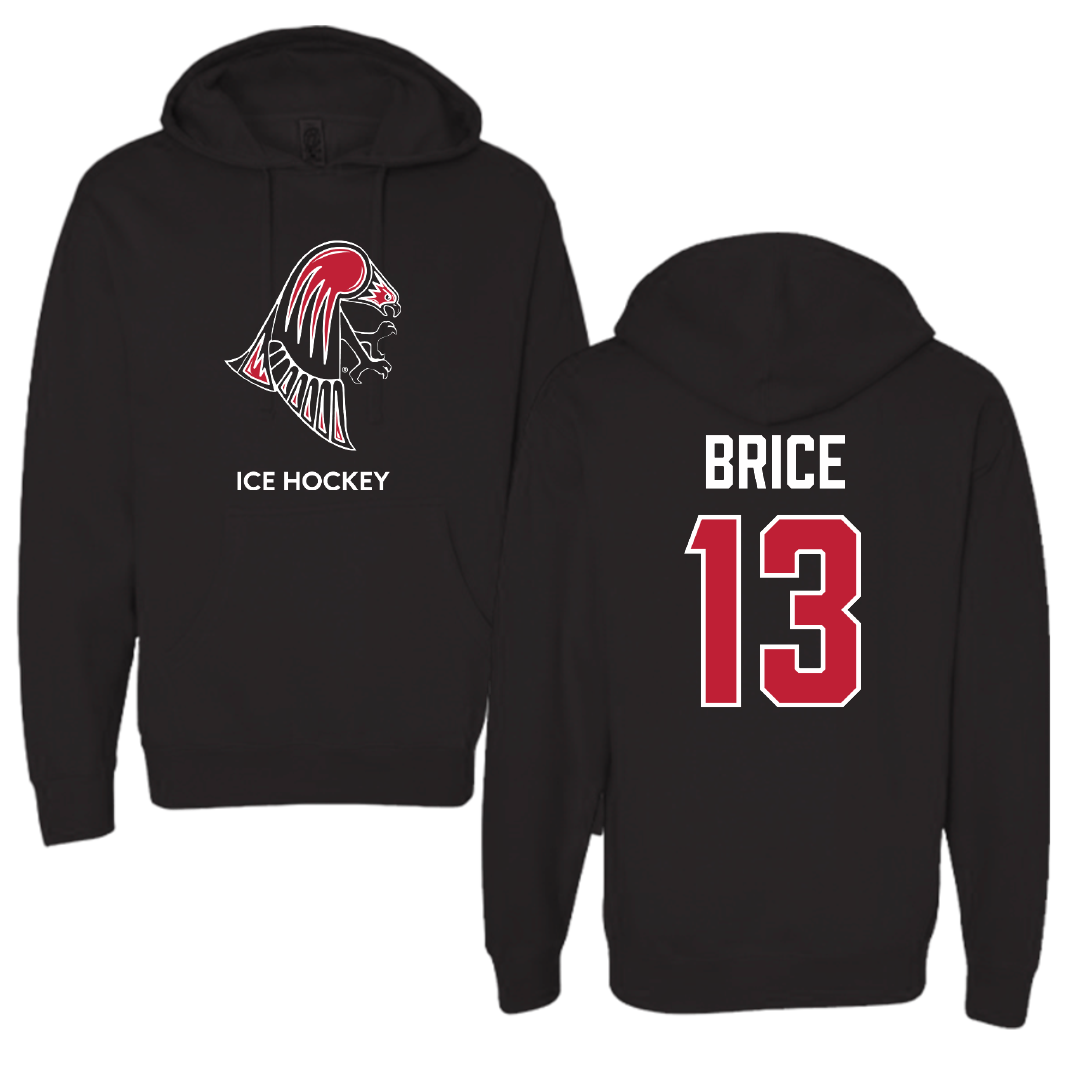 University of Wisconsin-River Falls Ice Hockey (W) Black Hoodie - #13 Ellie Brice