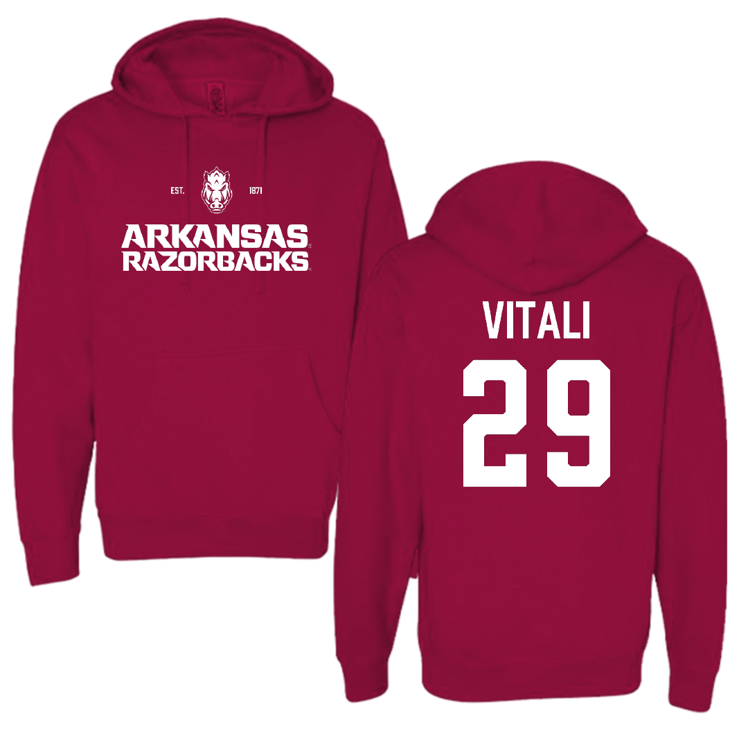 University of Arkansas Soccer Cardinal General Hoodie - #29 Evie Vitali