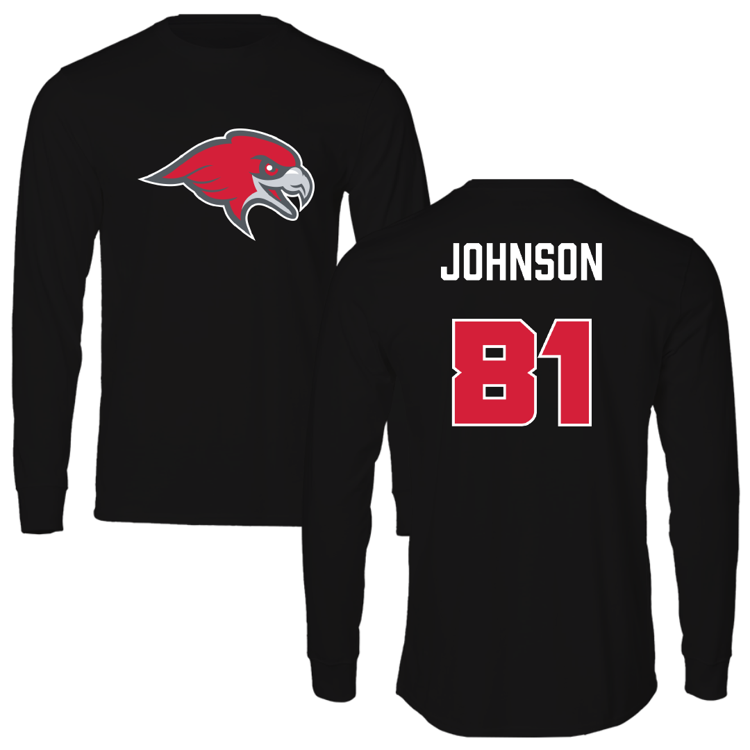 Montclair State University Football Black Long Sleeve - #81 Brandon Johnson