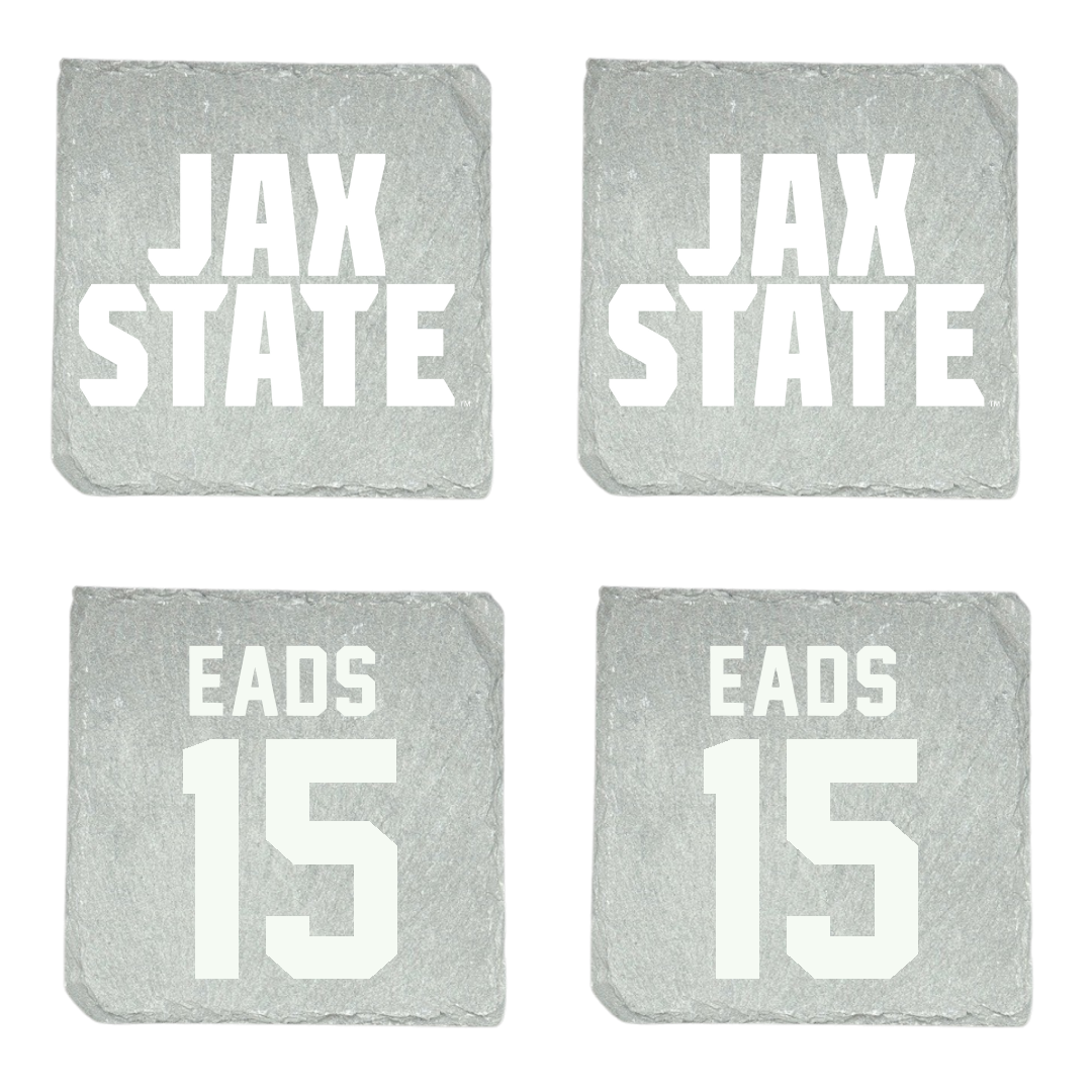 Jacksonville State University Soccer Stone Coaster (4 Pack)  - #15 Baylee Eads