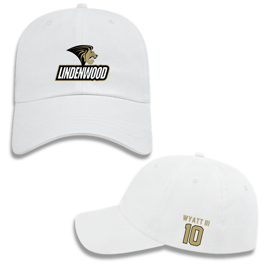 Lindenwood University Football White Hat - #10 Jacques Wyatt III