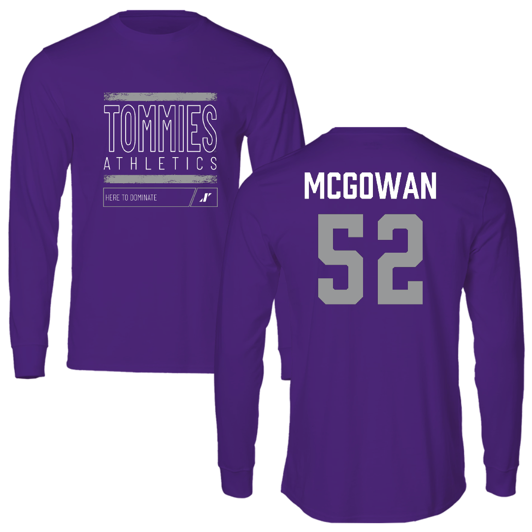 University of St. Thomas (Minnesota) Basketball Purple Dominate Performance Long Sleeve - #52 Savannah McGowan