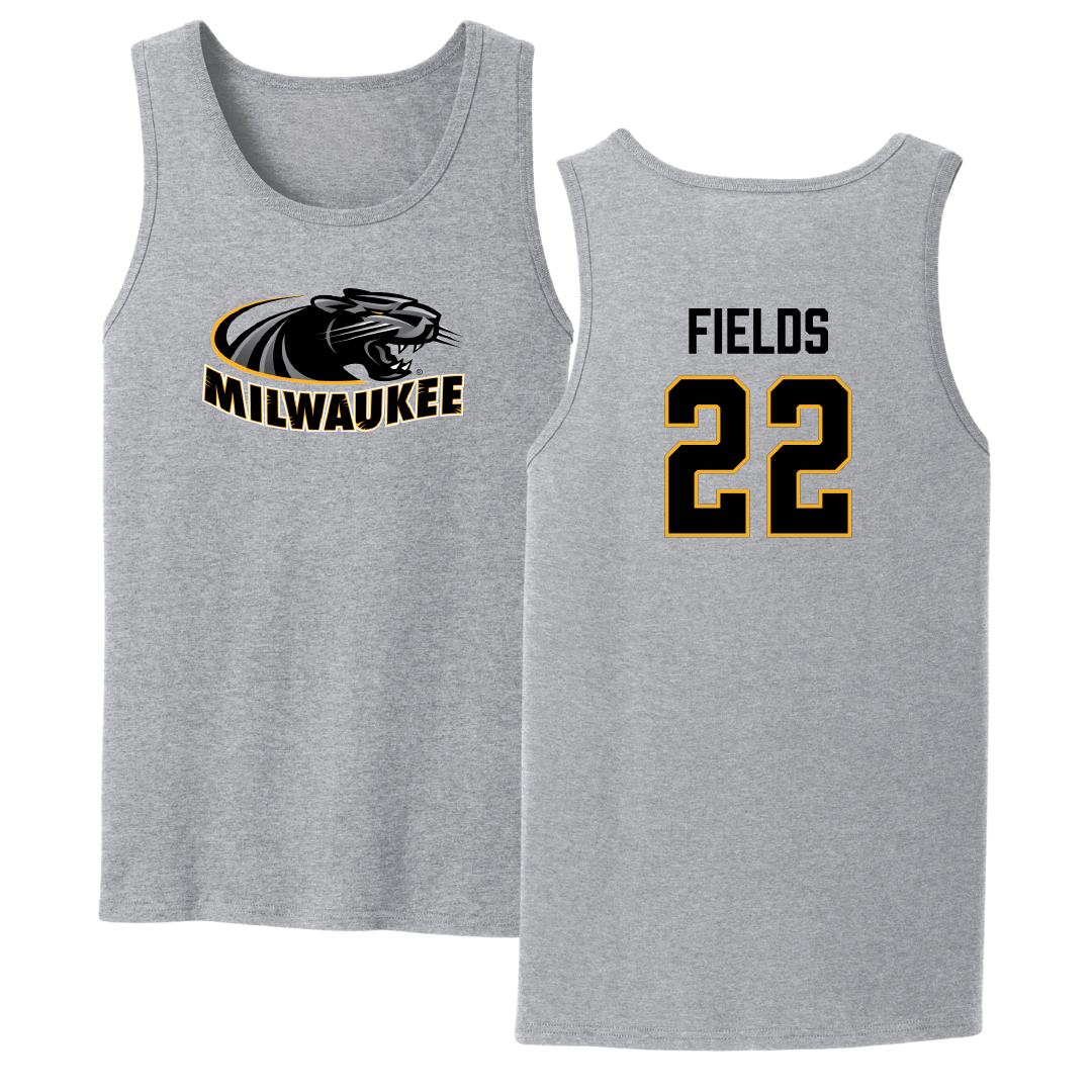University of Wisconsin-Milwaukee Basketball Sport Gray Tank Top - #22 Faizon Fields