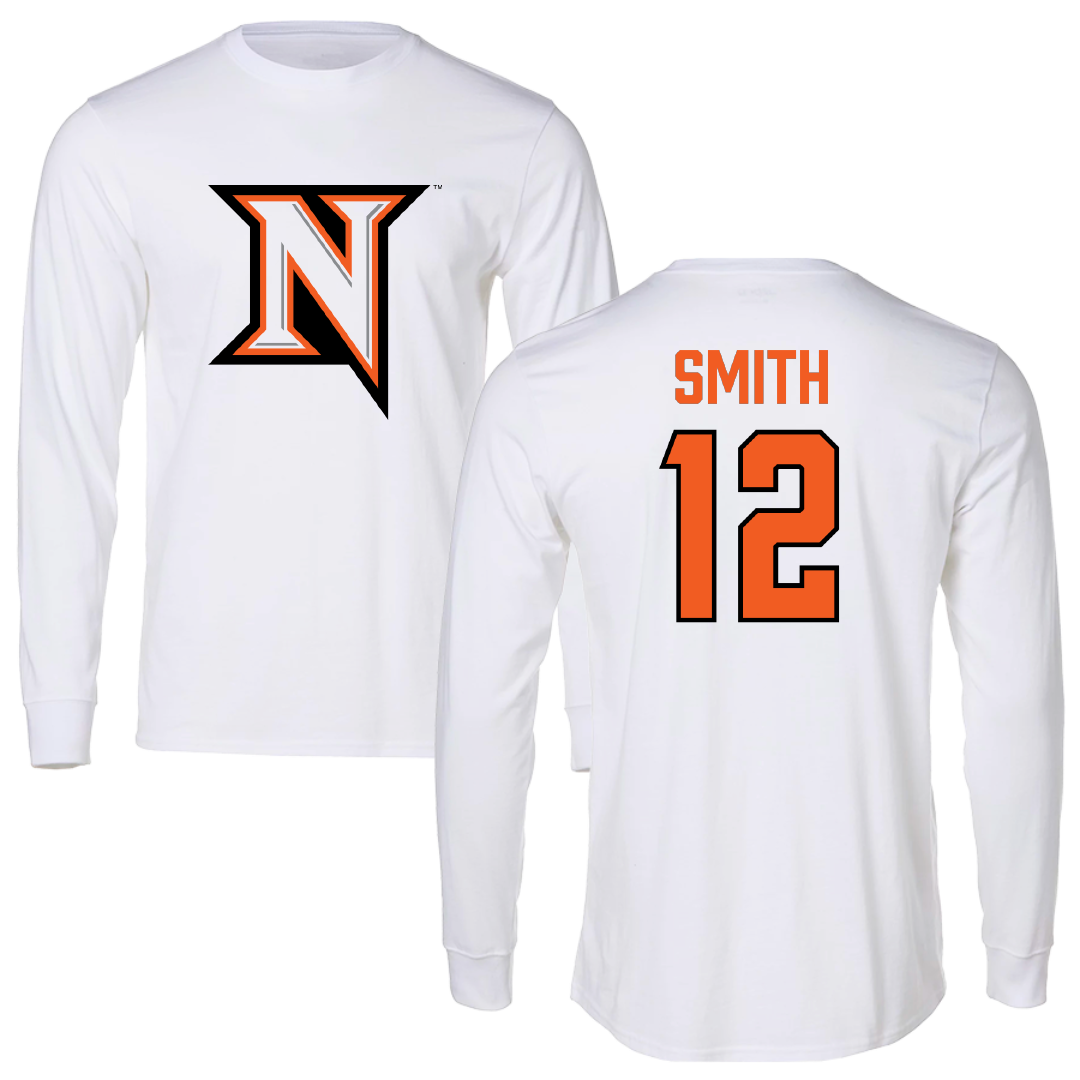 Northampton Community College Volleyball (M) White Performance Long Sleeve - #12 Luke Smith
