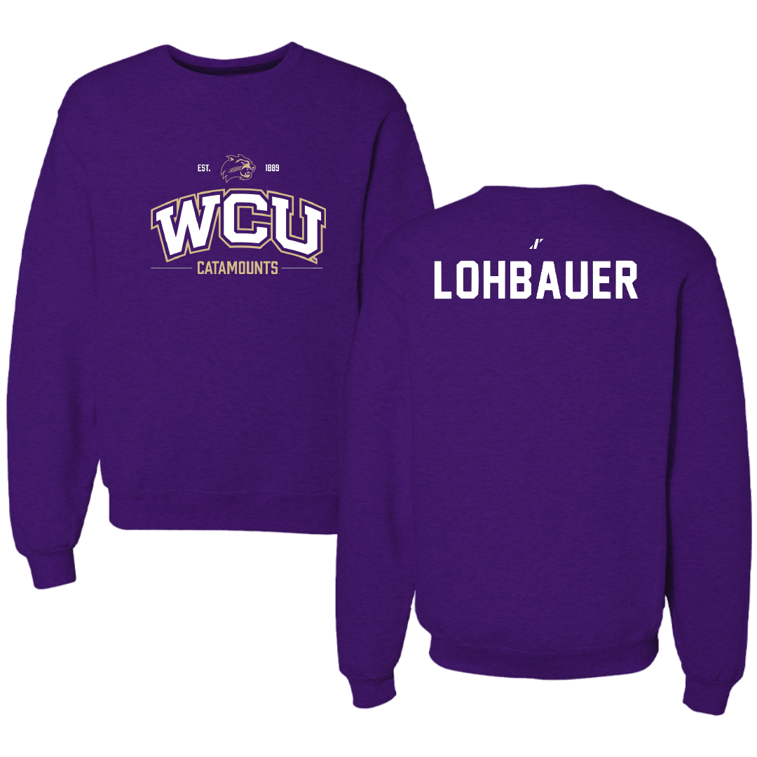 Western Carolina University Golf Purple General Crewneck - Elizabeth Lohbauer