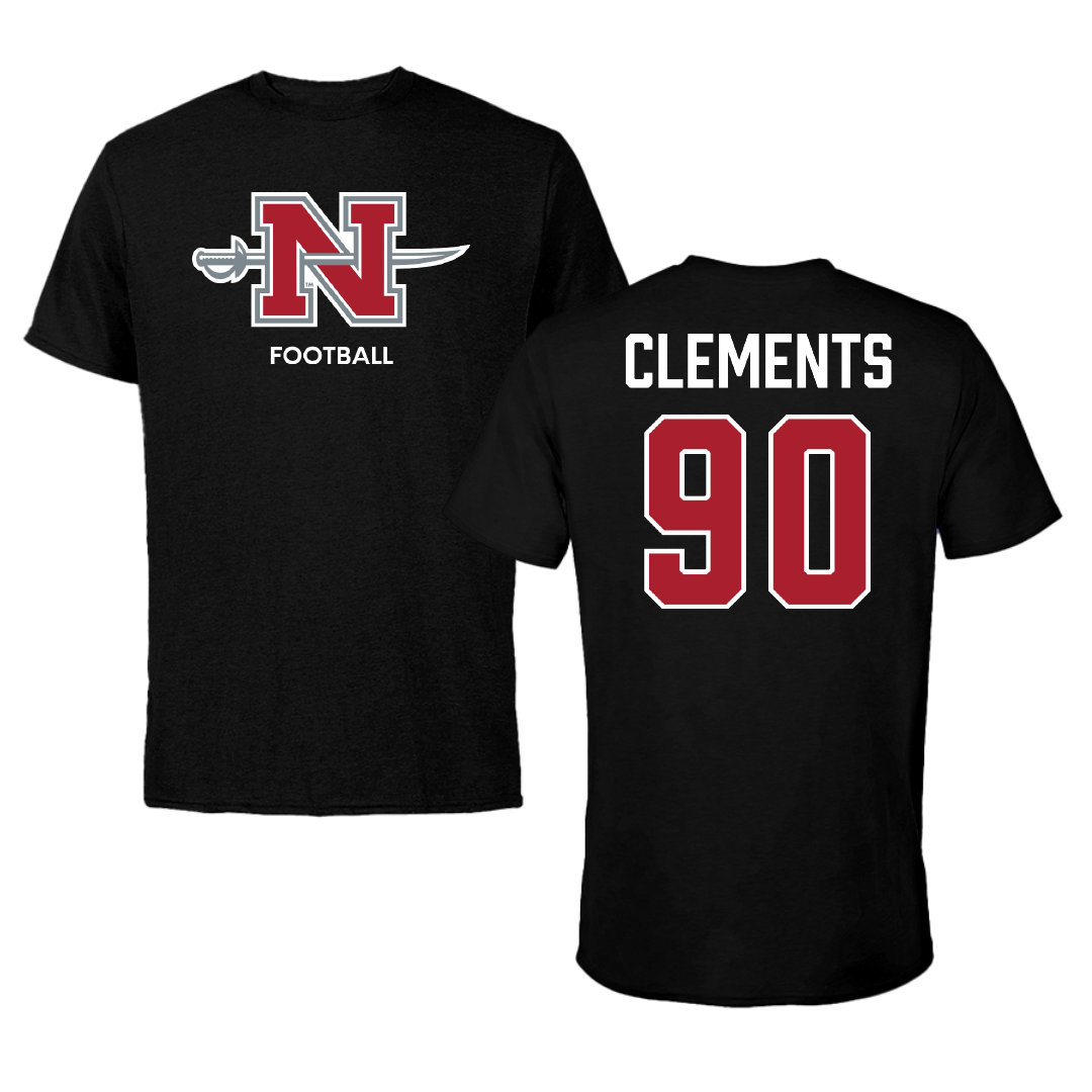 Nicholls State University Football Black Mascot Performance Tee - #90 Aidan Clements