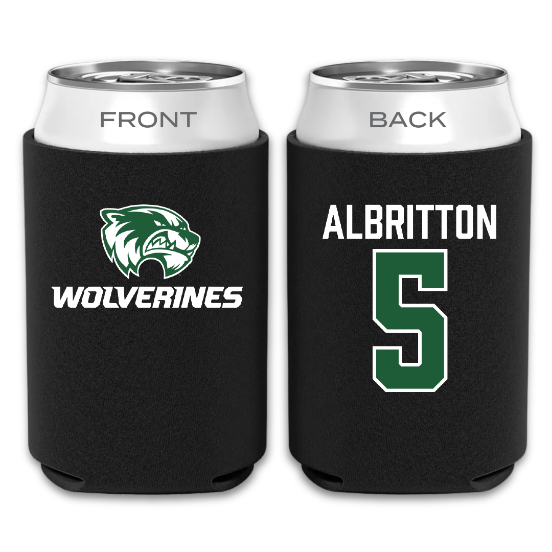 Utah Valley University Softball Black Can Cooler - #5 Danyé Albritton