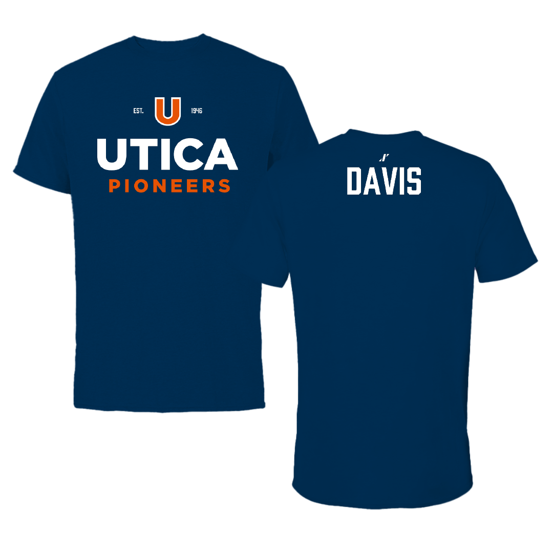 Utica University TF and XC Navy General Tee - Kaleb Davis