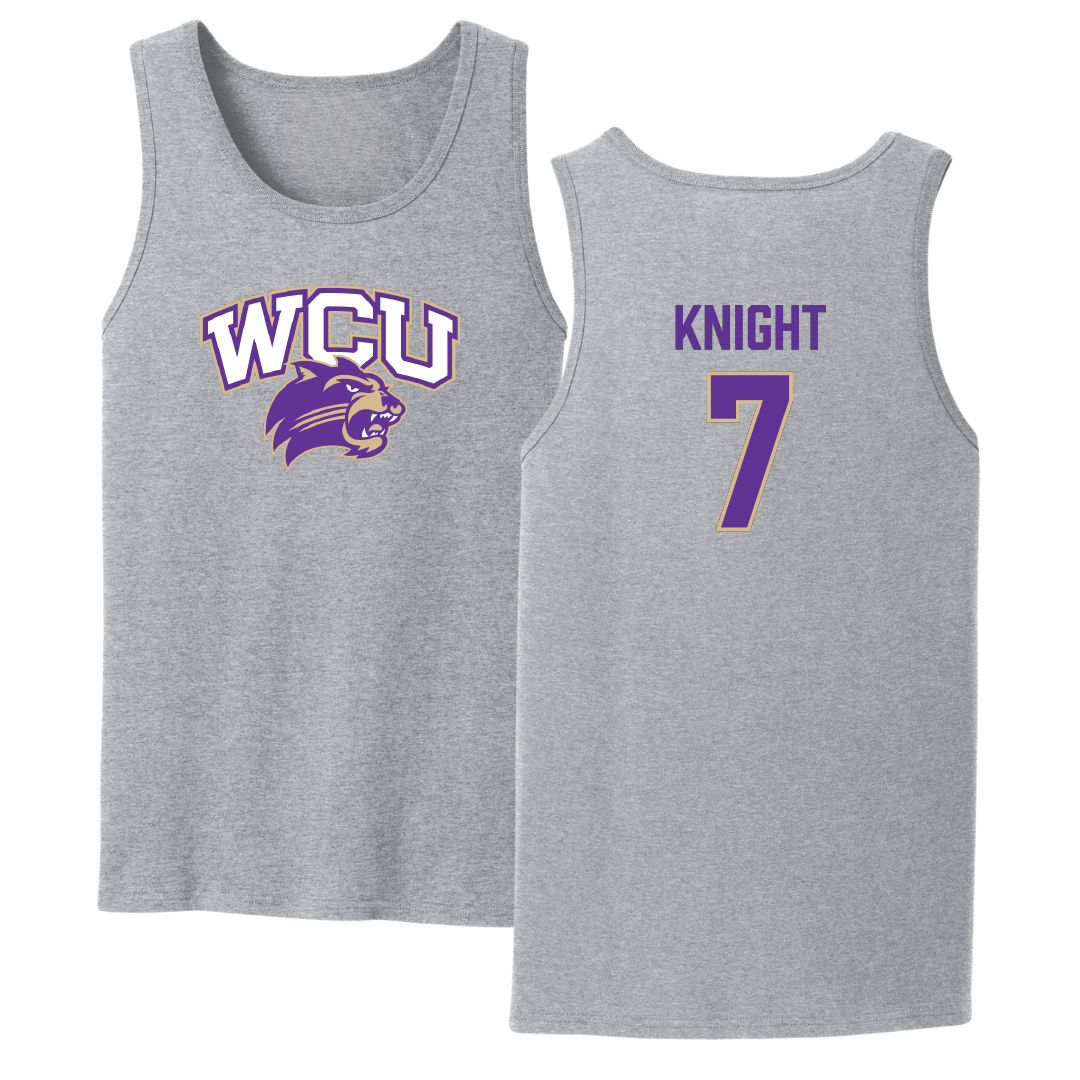 Western Carolina University Football Sport Gray Tank Top - #7 Malik Knight