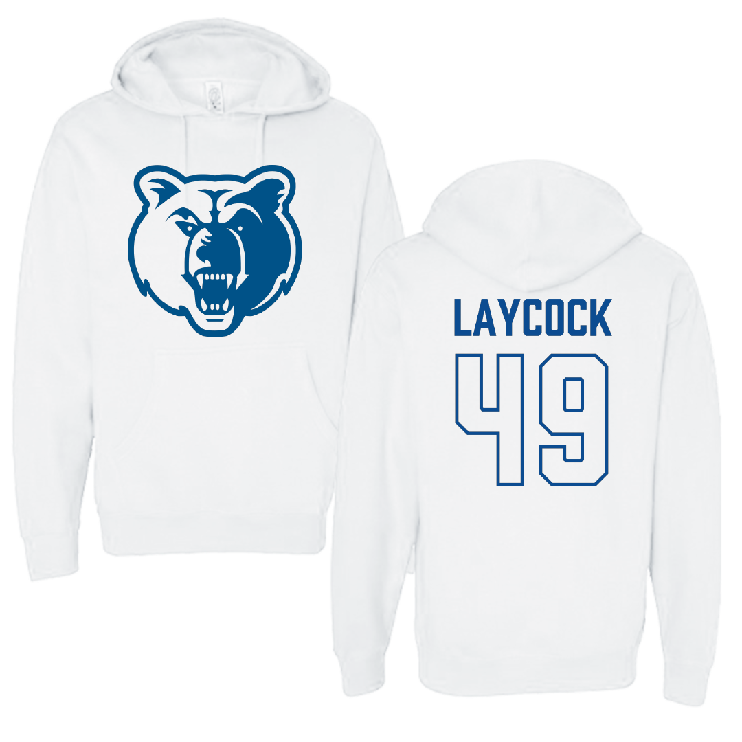 Salt Lake Community College Baseball White Hoodie - #49 Austin Laycock