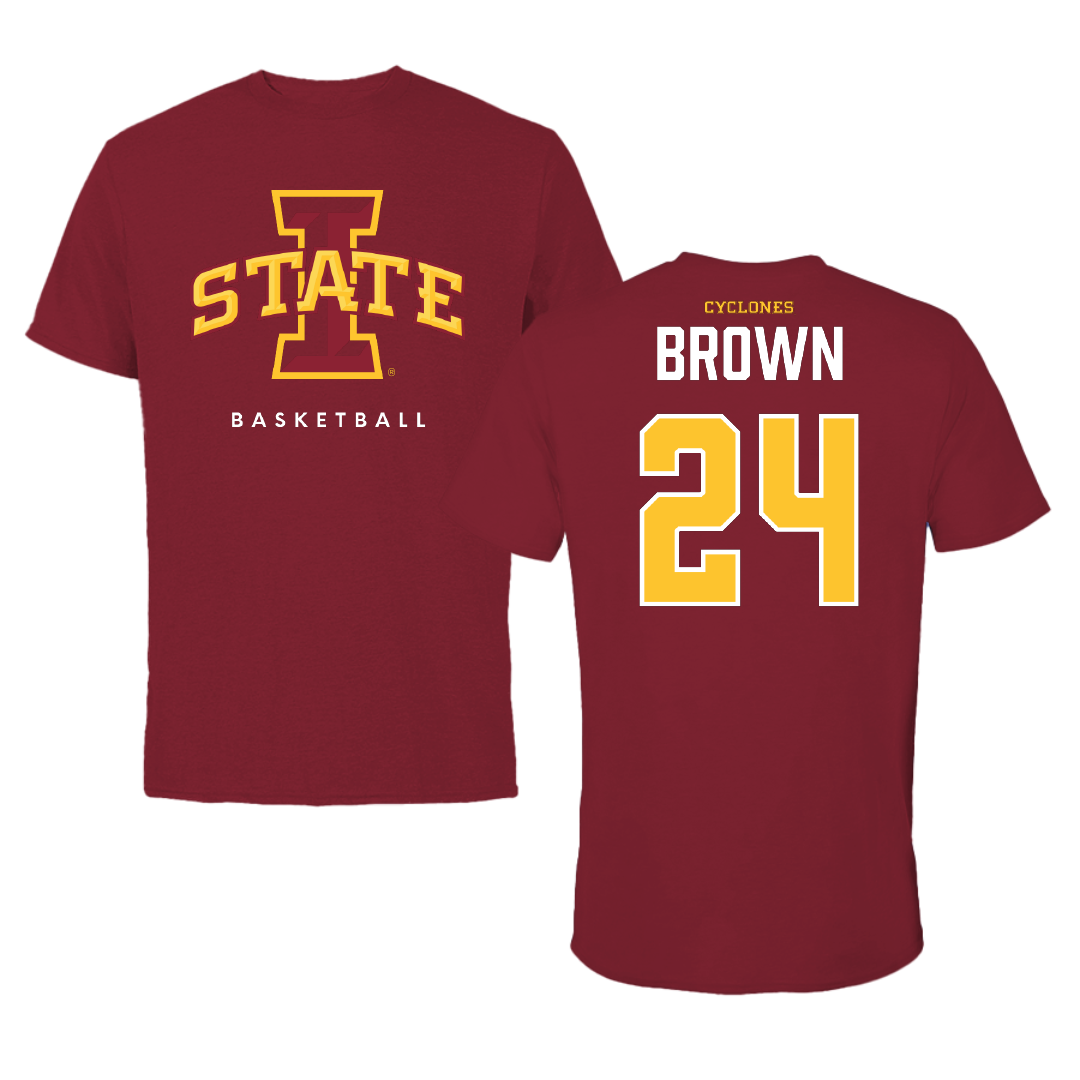 Iowa State University Basketball (W) Cardinal Tee - #24 Addy Brown