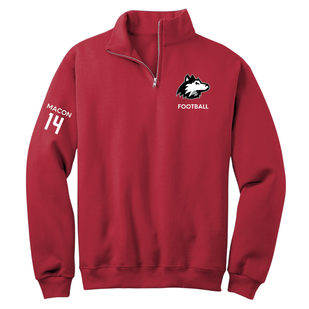 Northern Illinois University Football Red Quarter-Zip - #14 Jalen Macon
