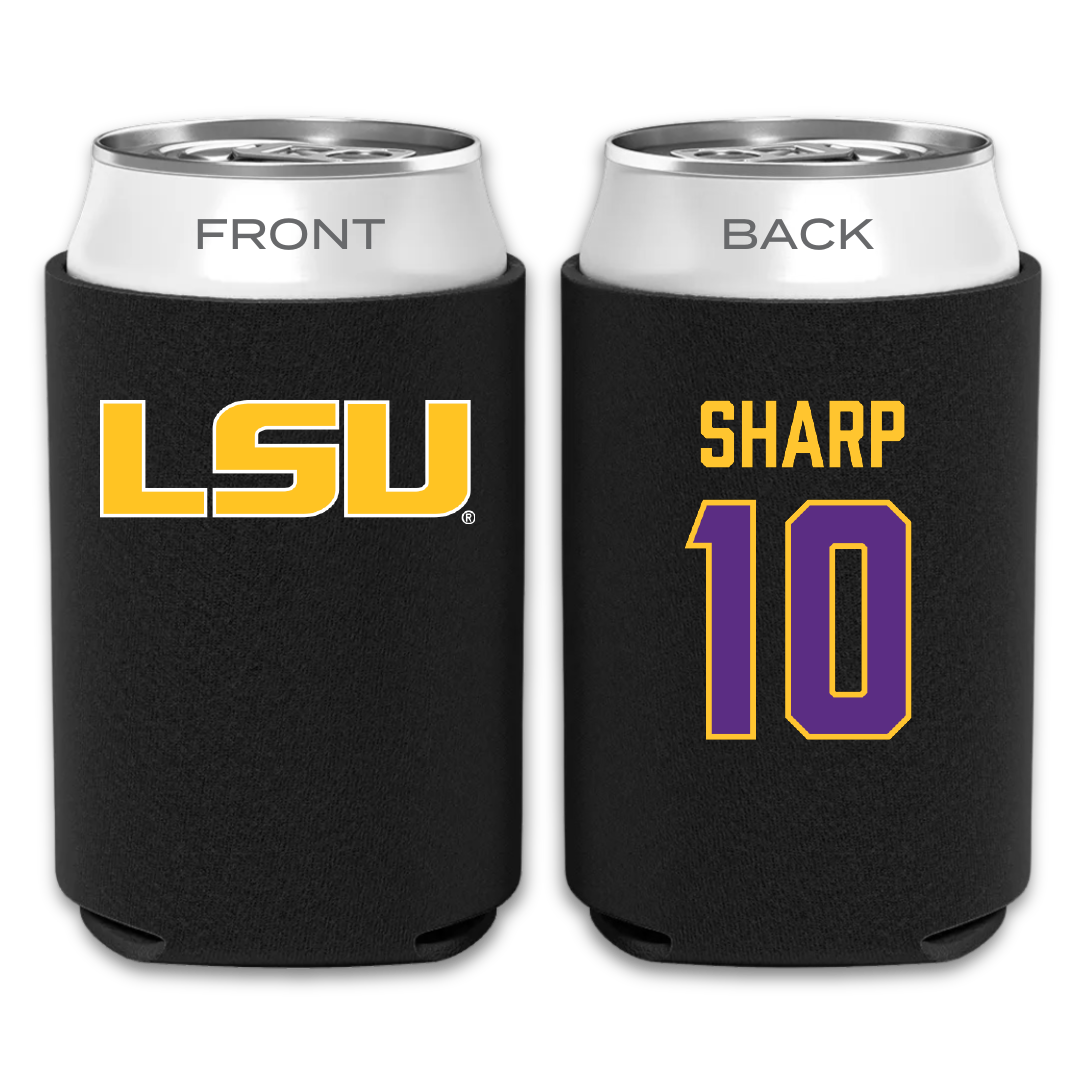 Louisiana State University Football Black Can Cooler - #10 Bauer Sharp