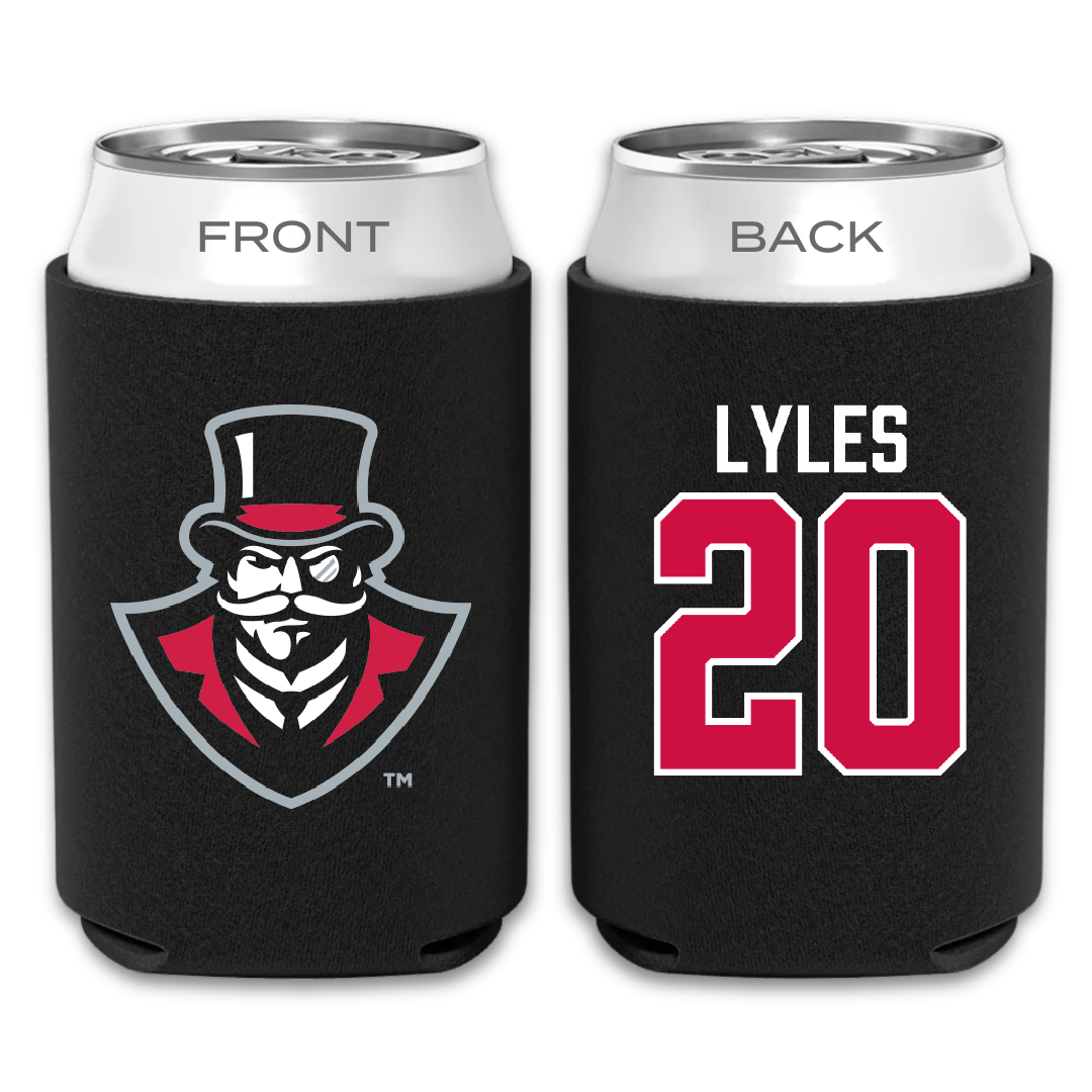 Austin Peay State University Football Black Can Cooler - #20 Jaden Lyles