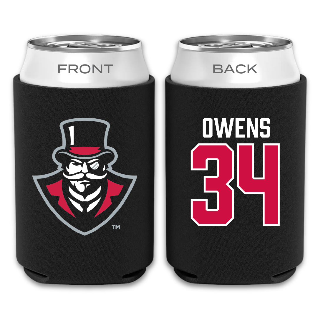 Austin Peay State University Football Black Can Cooler - #34 KT Owens
