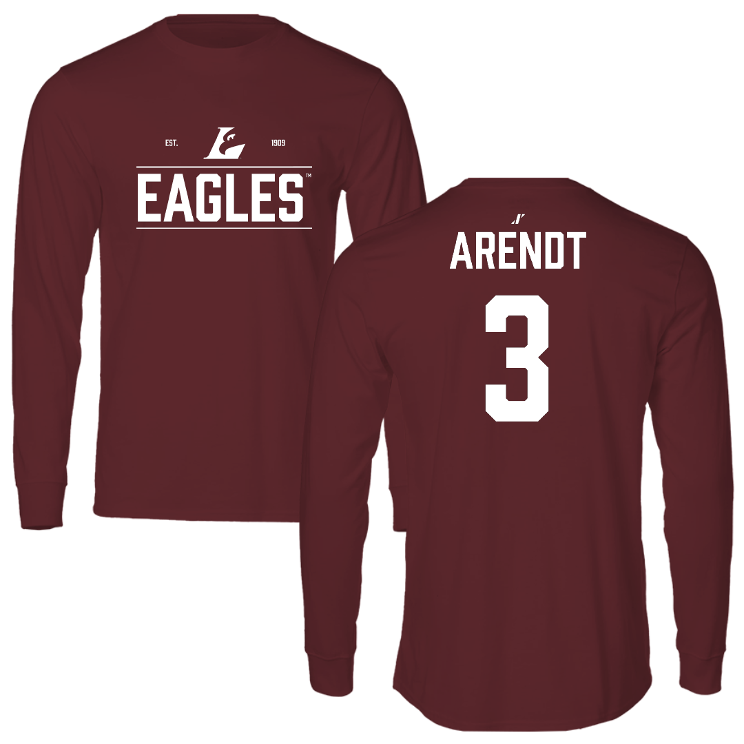 University of Wisconsin-La Crosse Football Maroon General Long Sleeve - #3 Keaton Arendt