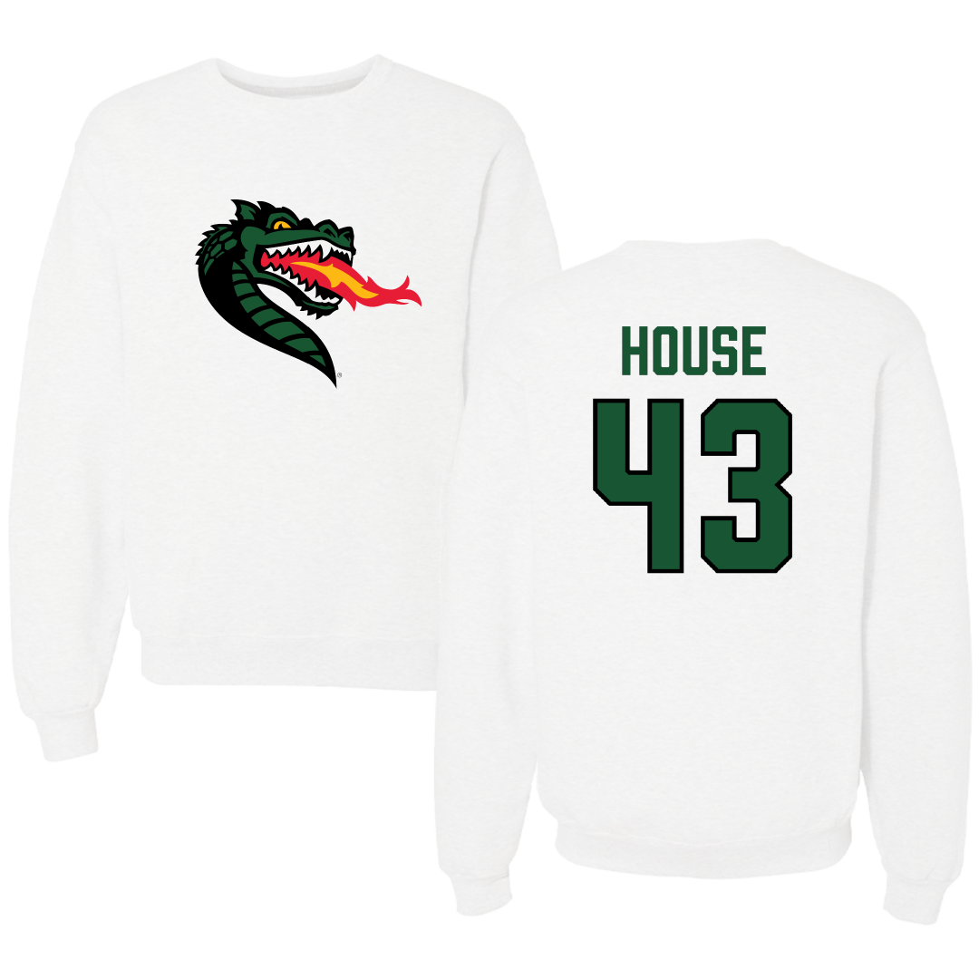University of Alabama at Birmingham Baseball White Crewneck - #43 Brooks House