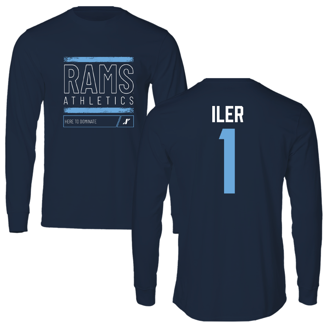 University of Rhode Island Lacrosse Navy Dominate Long Sleeve - #1 Madison Iler
