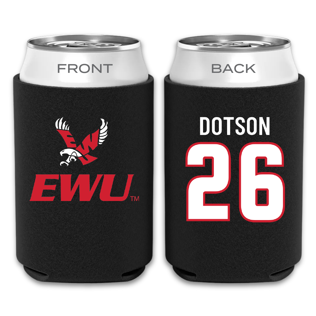 Eastern Washington University Football Black Can Cooler - #26 Malik Dotson