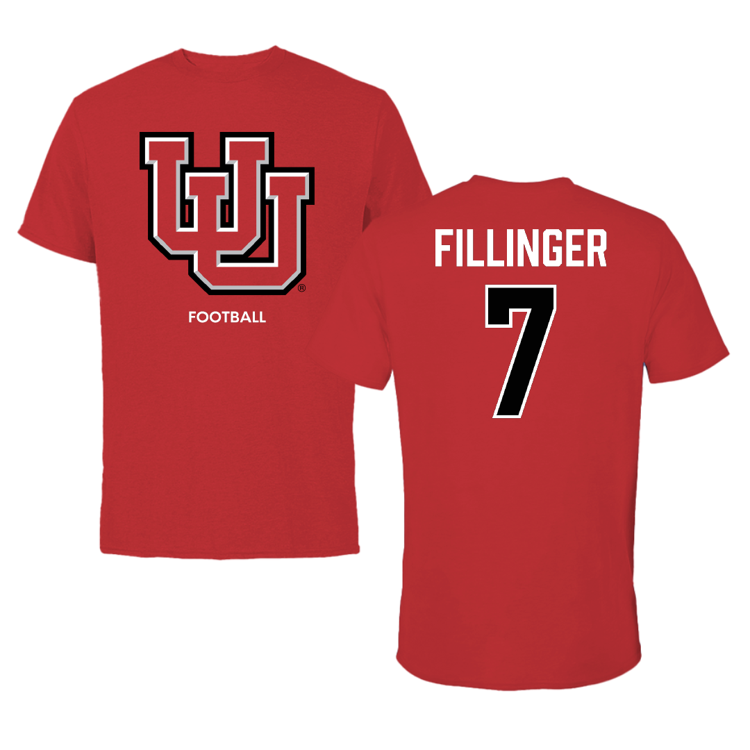 University of Utah Football Red Performance Tee - #7 Van Fillinger